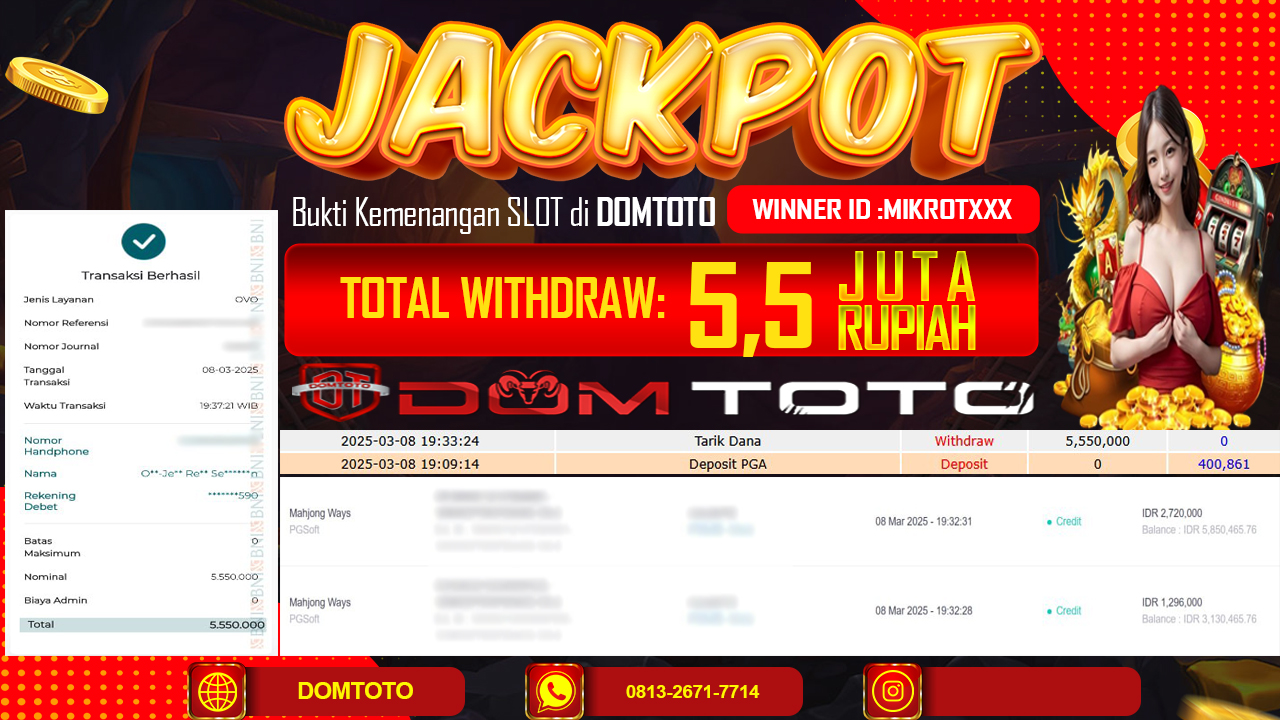 JACKPOT SLOT MAHJONG WAYS 08 MARET 2025